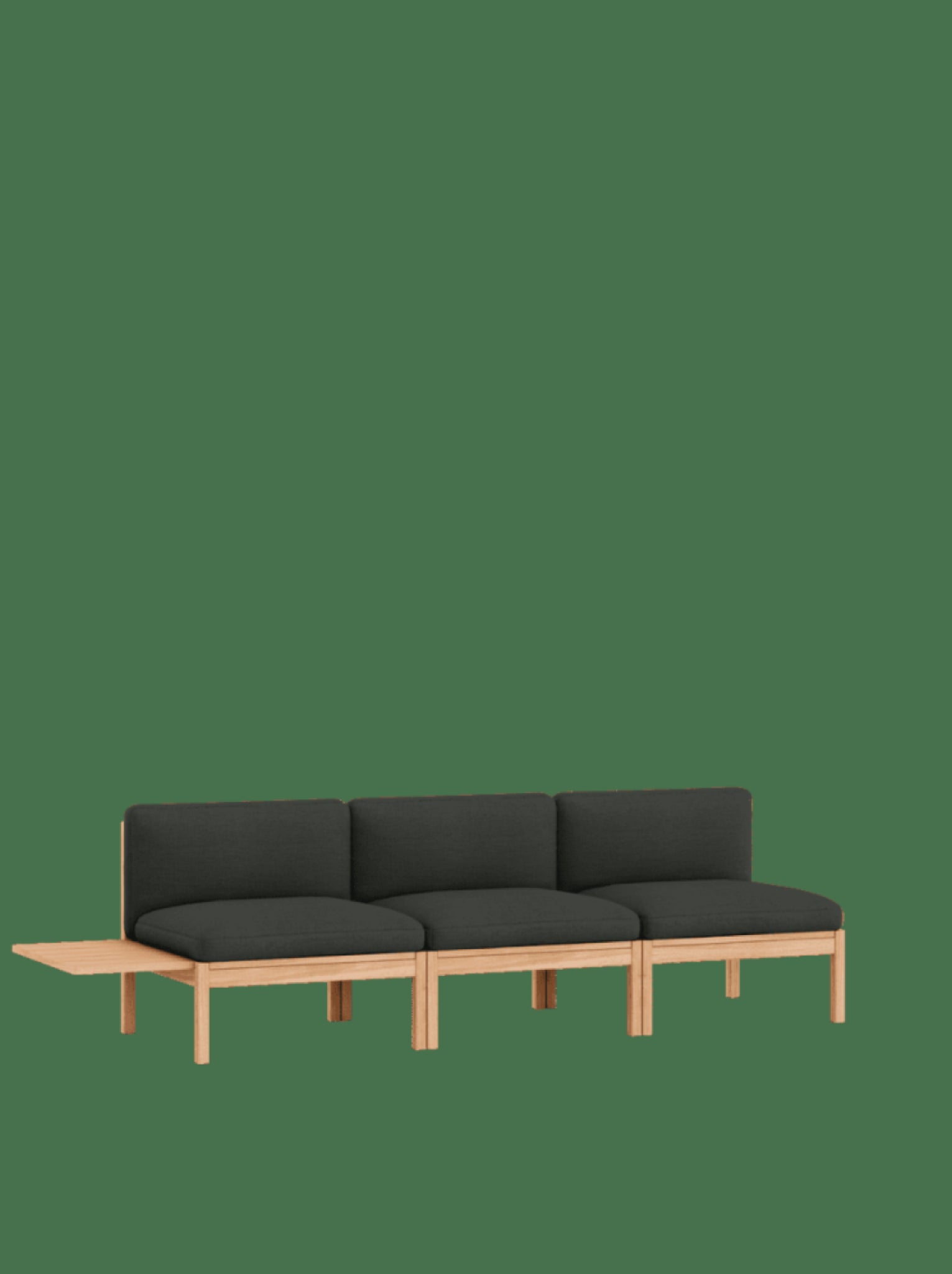 Moebe Modular Sofa Set, 3 Seater Sofa With 1 Side Table, Re-wool 198 (fsc Mix Credit)