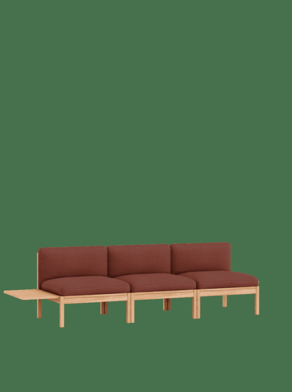 Moebe Modular Sofa Set, 3 Seater Sofa With 1 Side Table, Re-wool 687 (fsc Mix Credit)