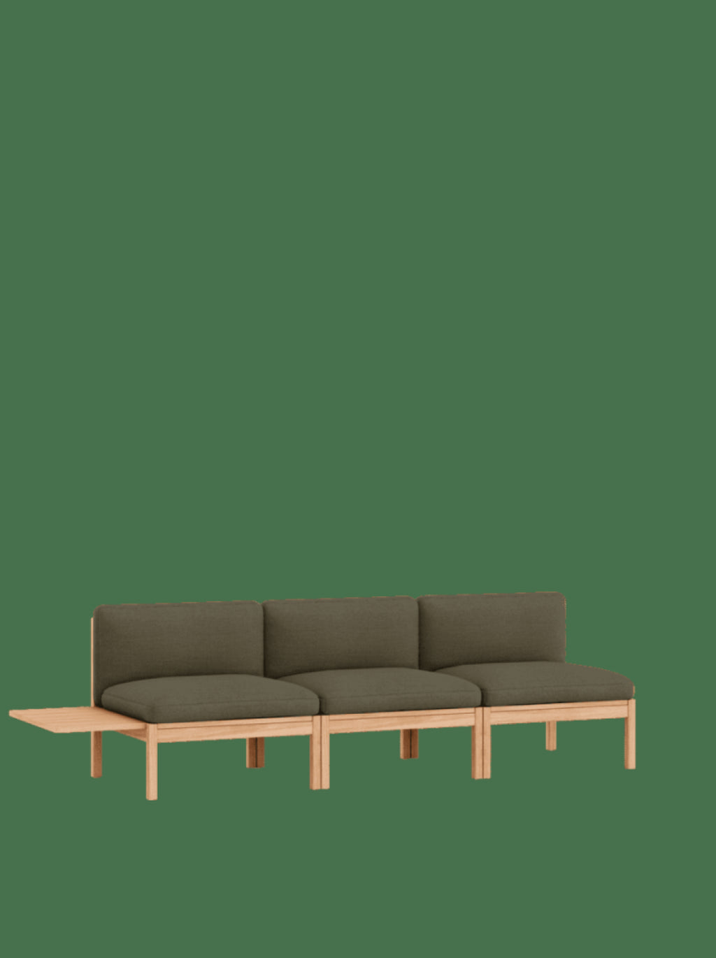 Moebe Modular Sofa Set, 3 Seater Sofa With 1 Side Table, Re-wool 977 (fsc Mix Credit)