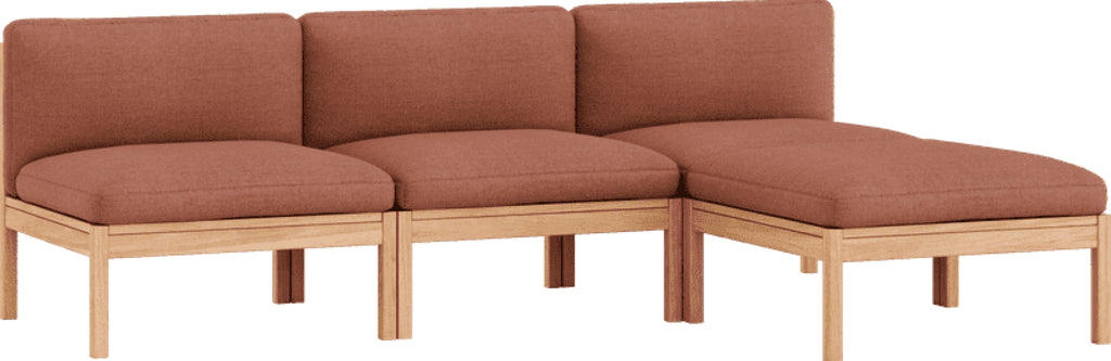 Moebe Modular Sofa Set, 3 Seater Sofa With Chaise Longue, Autumn 551 (fsc Mix Credit)