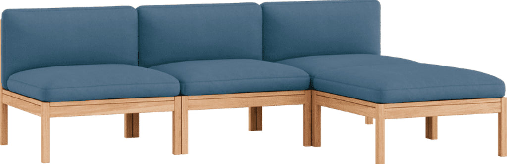 Moebe Modular Sofa Set, 3 Seater Sofa With Chaise Longue, Field 733 (fsc Mix Credit)