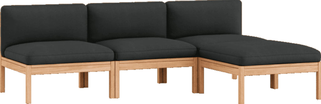 Moebe Modular Sofa Set, 3 Seater Sofa With Chaise Longue, Field 793 (fsc Mix Credit)