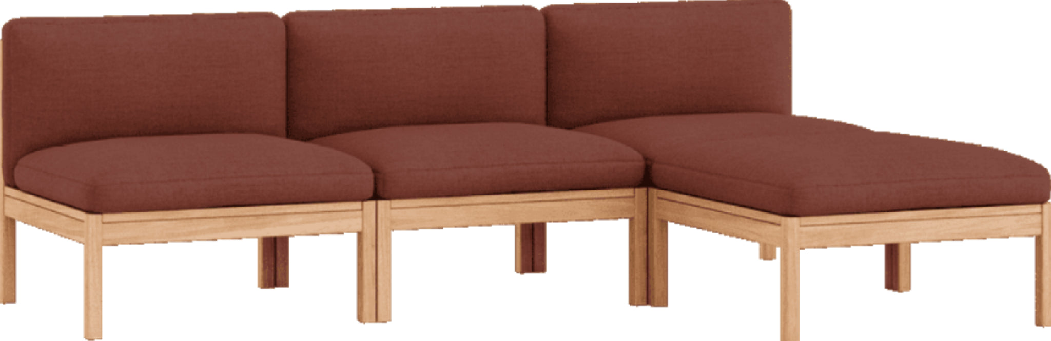 Moebe Modular Sofa Set, 3 Seater Sofa With Chaise Longue, Re-wool 687 (fsc Mix Credit)