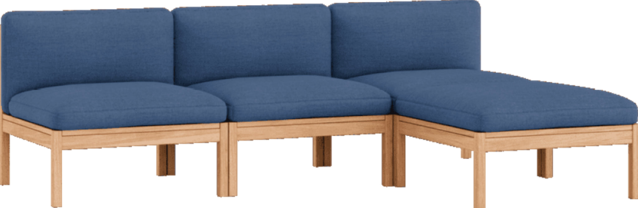 Moebe Modular Sofa Set, 3 Seater Sofa With Chaise Longue, Re-wool 767 (fsc Mix Credit)