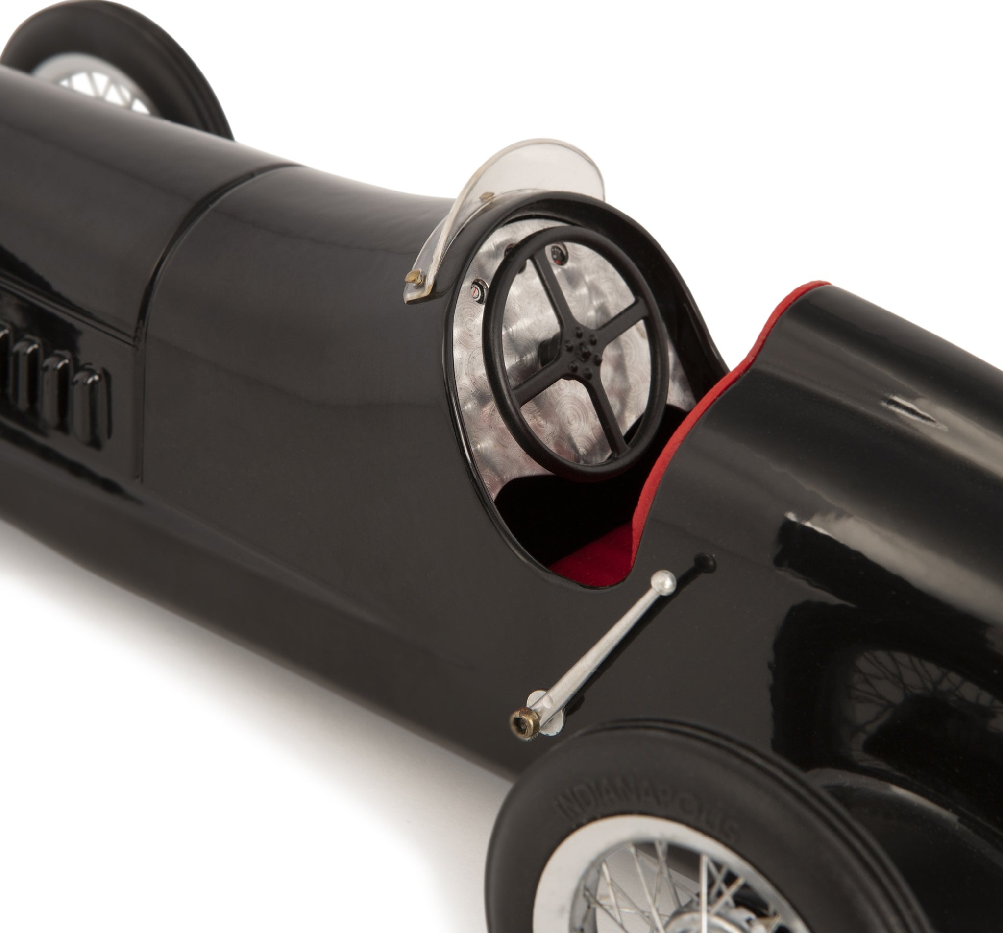 Authentic Models Silver Arrow Racing Car Model Black, Red Seat