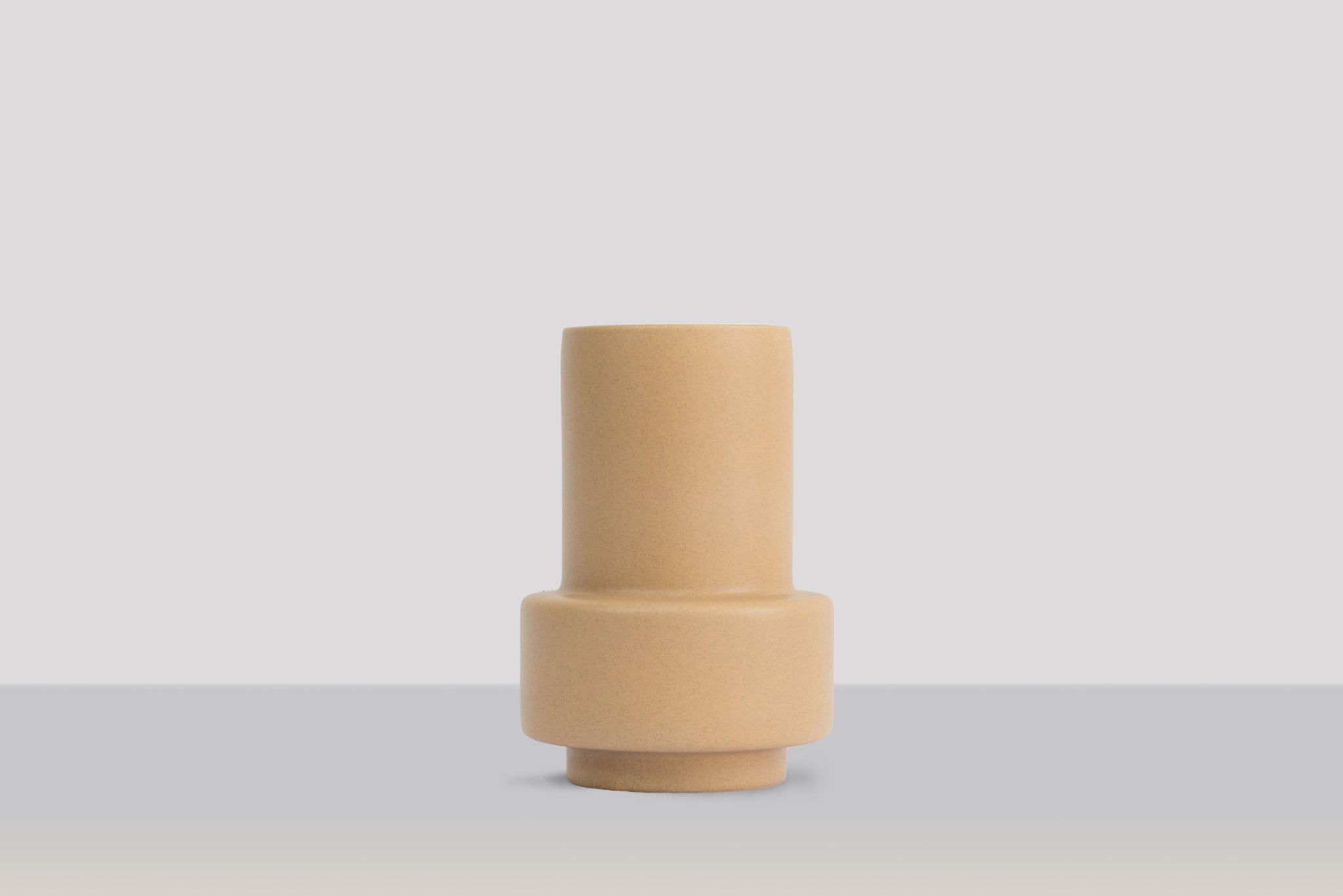 Ro Collection Hurricane Ceramic Vase Large, Soft Ochre