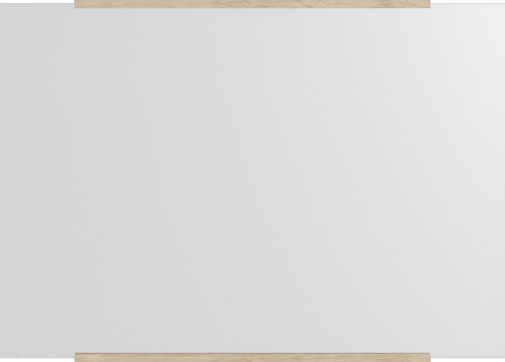 Minimalist Moebe Rectangular Wall Mirror in Ash - 101.8x70 cm