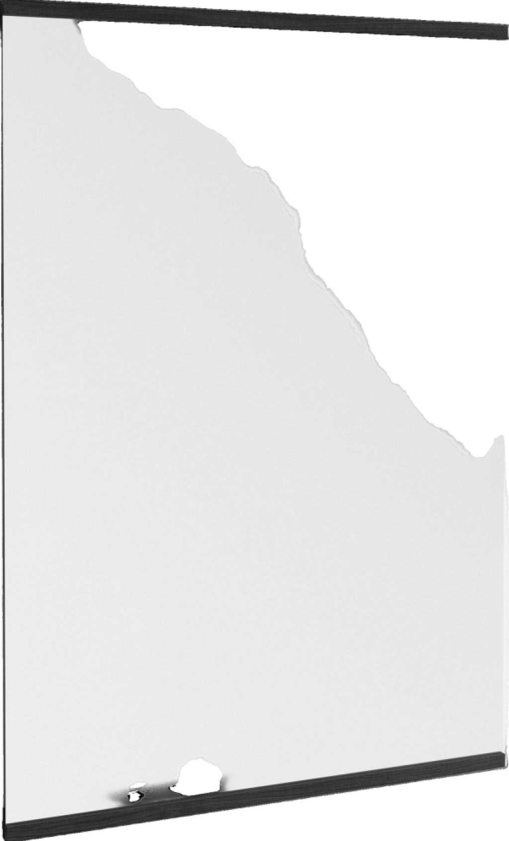 Moebe Black Rectangular Wall Mirror 101.8x70 cm - Minimalist Oak Design