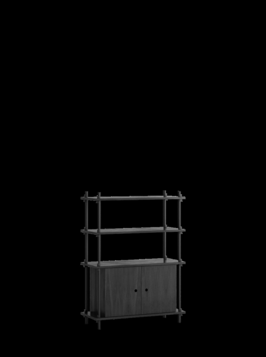 Moebe Shelving Set S.115.1.b, Black Shelves, Black Legs (fsc Mix Credit)