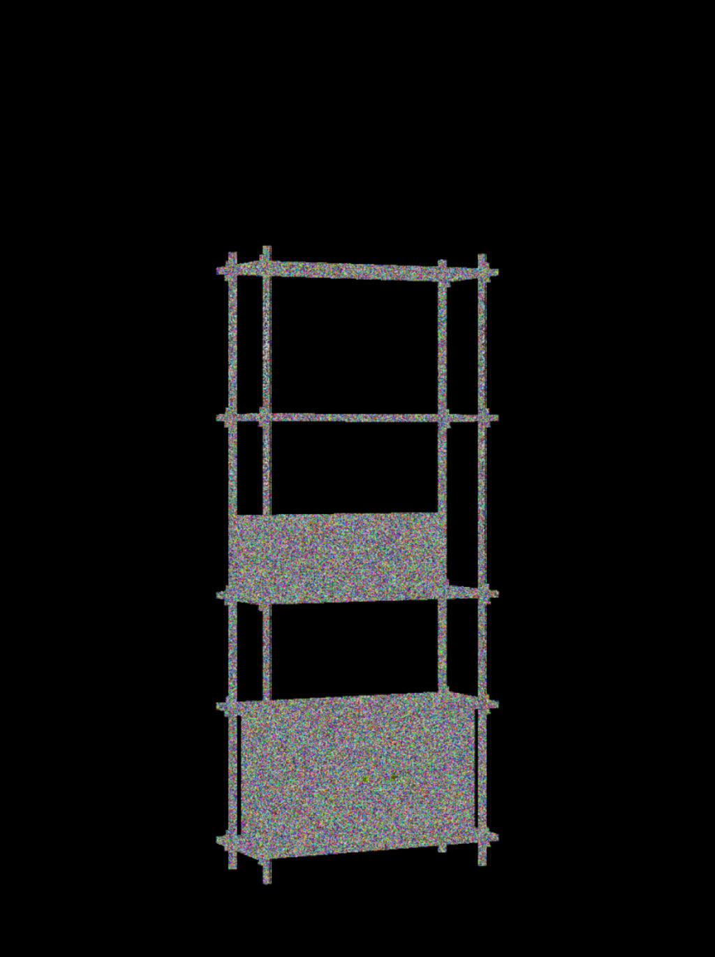 Moebe Shelving Set S.200.1.b, Oak Shelves, Black Legs (fsc Mix Credit)