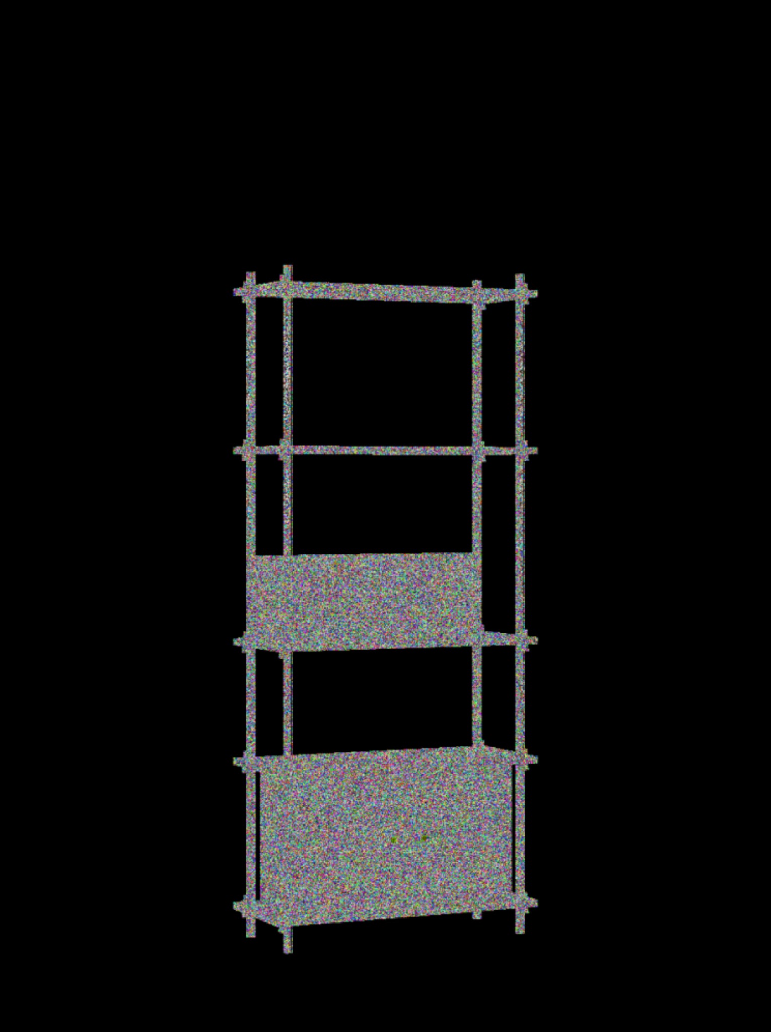 Moebe Shelving Set S.200.1.b, Oak Shelves, Black Legs (fsc Mix Credit)