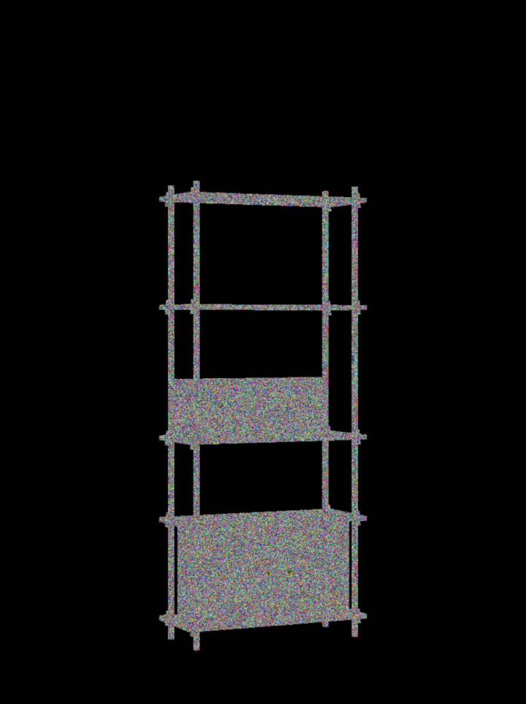 Moebe Shelving Set S.200.1.b, Oak Shelves, Warm Grey Legs (fsc Mix Credit)