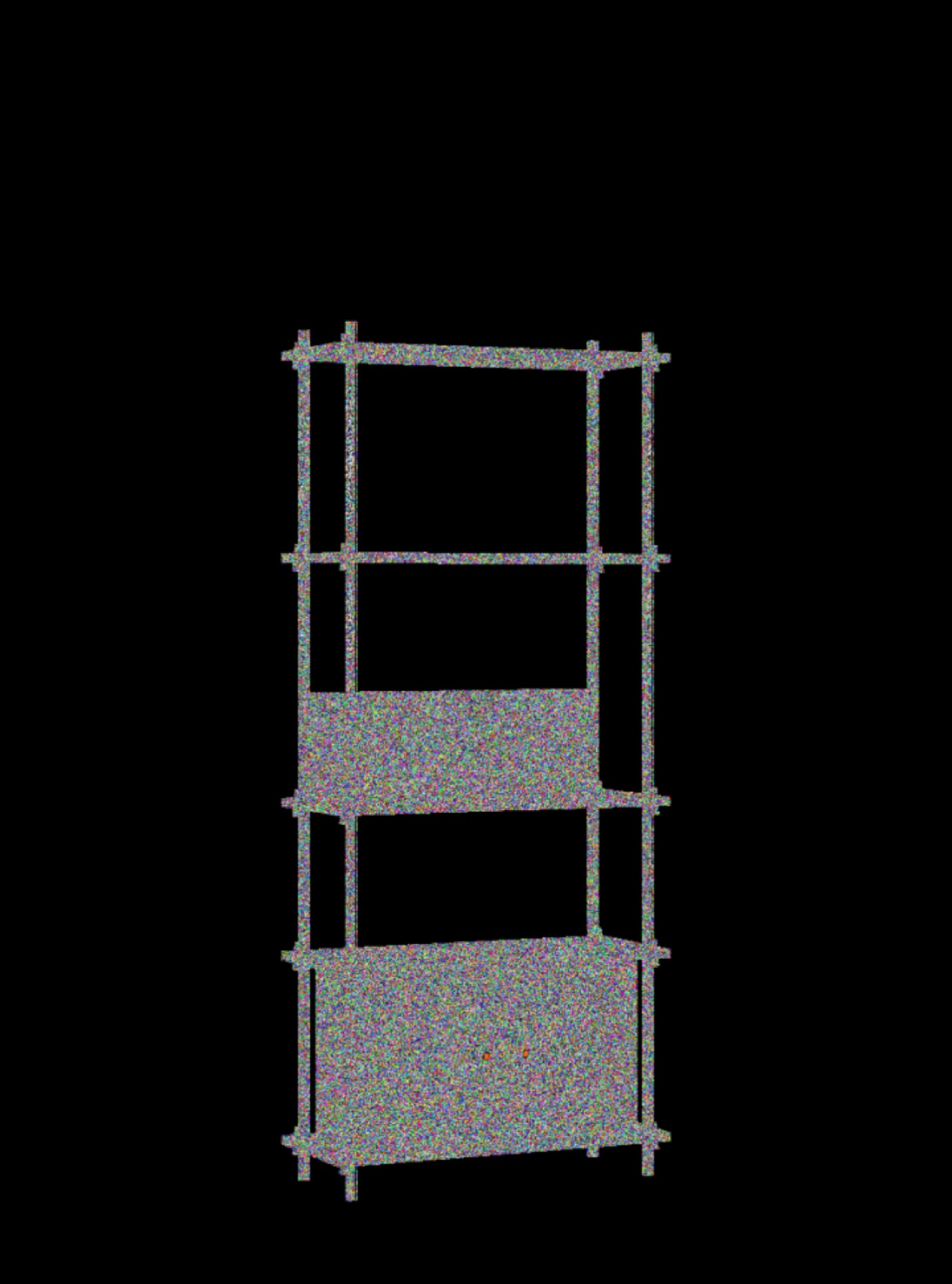 Moebe Shelving Set S.200.1.b, Smoked Oak Shelves, Black Legs (fsc Mix Credit)