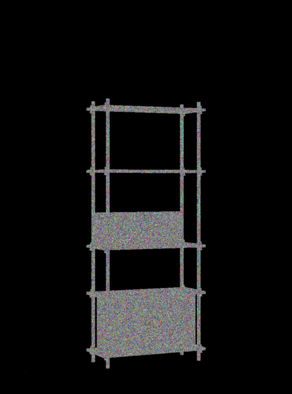 Moebe Shelving Set S.200.1.b, Smoked Oak Shelves, Warm Grey Legs (fsc Mix Credit)