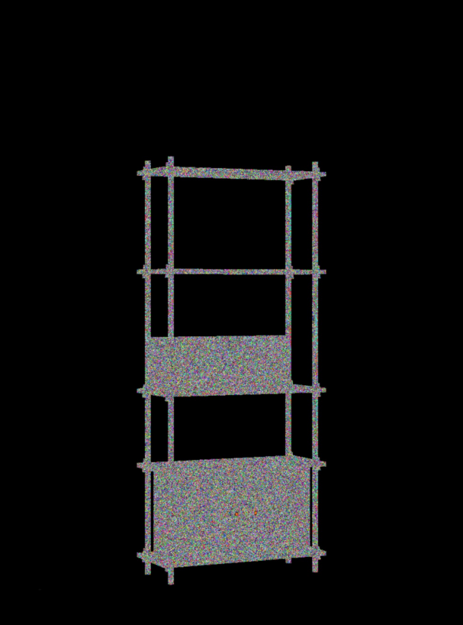 Moebe Shelving Set S.200.1.b, Smoked Oak Shelves, Warm Grey Legs (fsc Mix Credit)