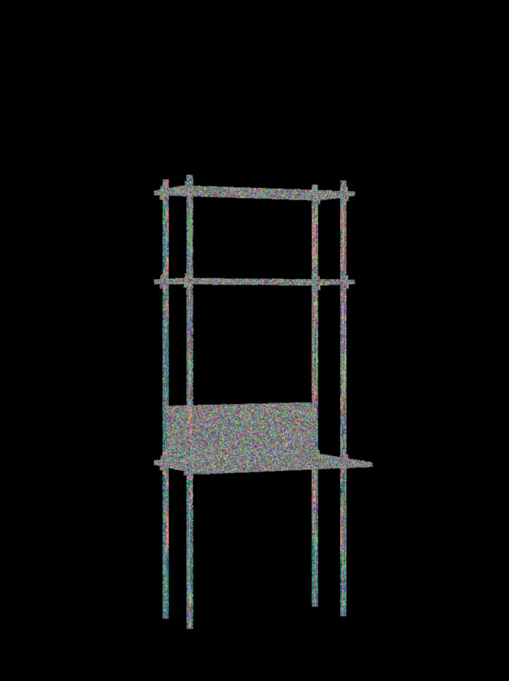 Moebe Shelving Set S.200.1.d, Oak Shelves, Deep Blue Legs (fsc Mix Credit)