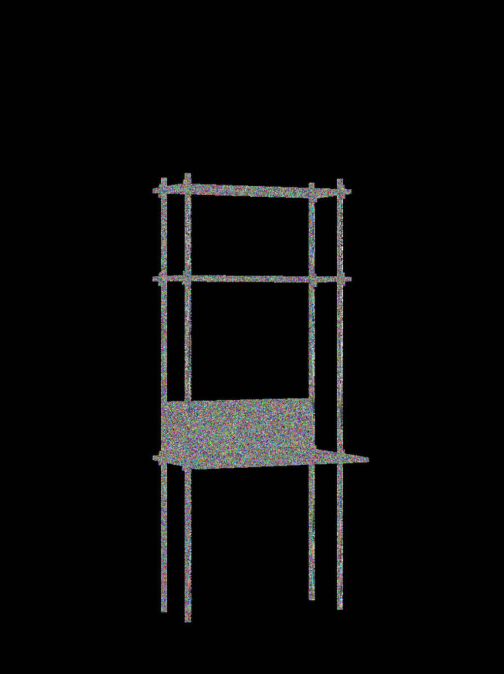 Moebe Shelving Set S.200.1.d, Smoked Oak Shelves, White Legs (fsc Mix Credit)