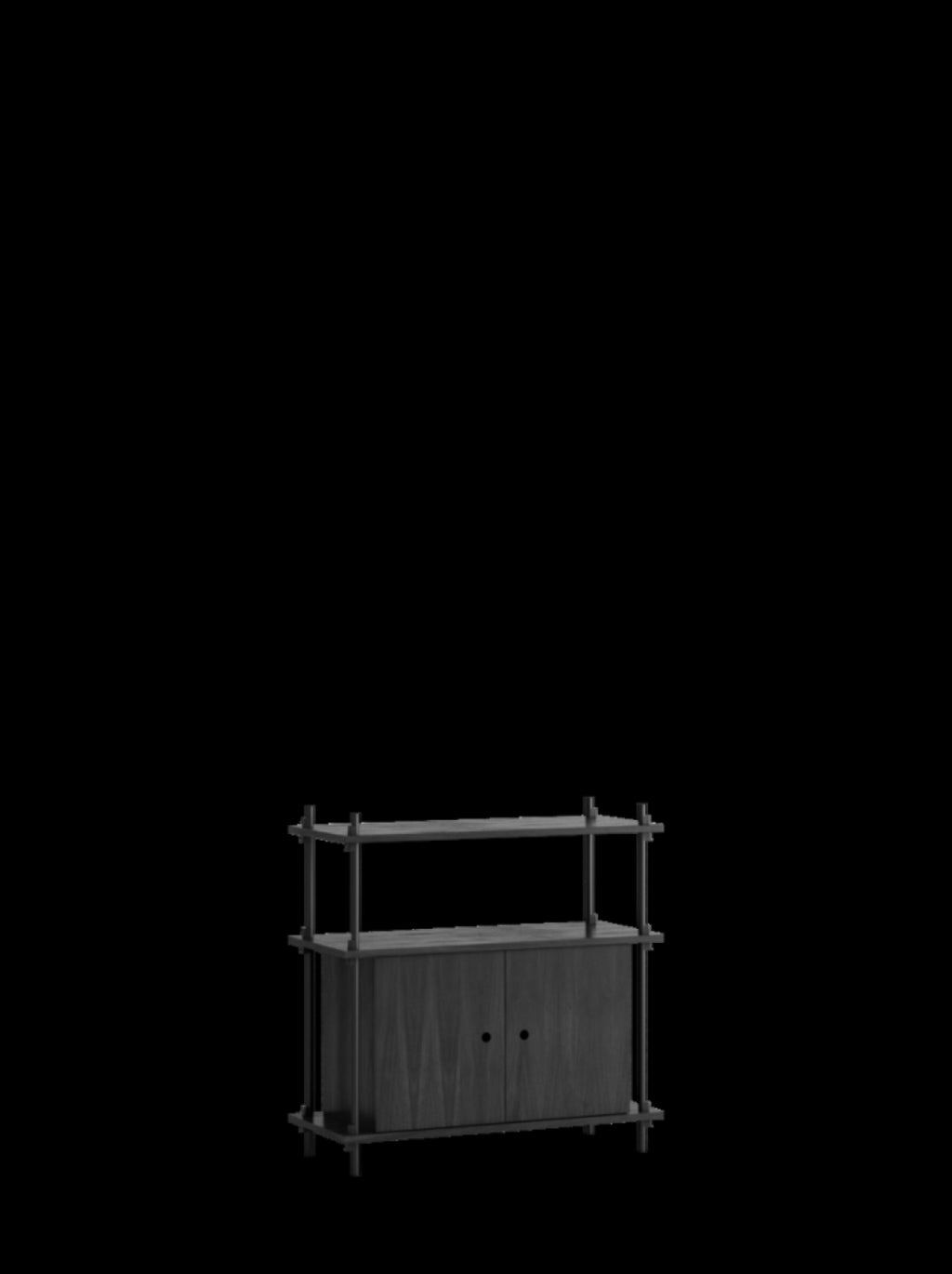 Moebe Shelving Set S.85.1.b, Black Shelves, Black Legs (fsc Mix Credit)