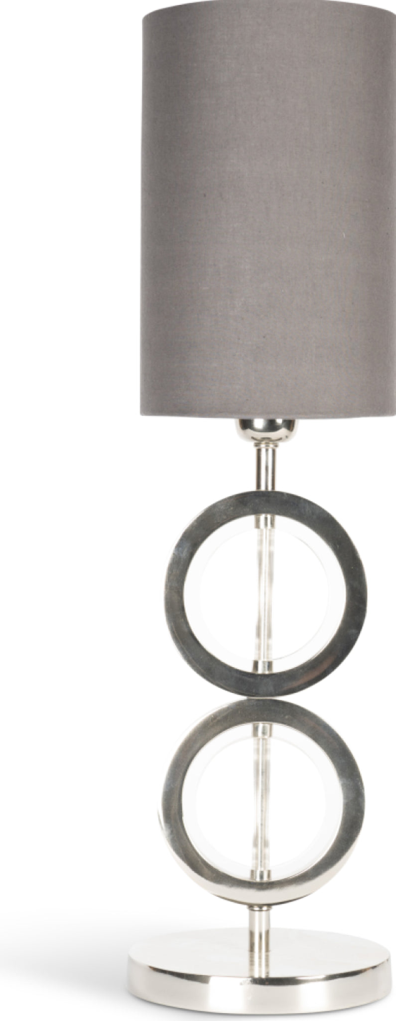 Authentic Models Art Deco Circle Lamp Circular Double, Silver