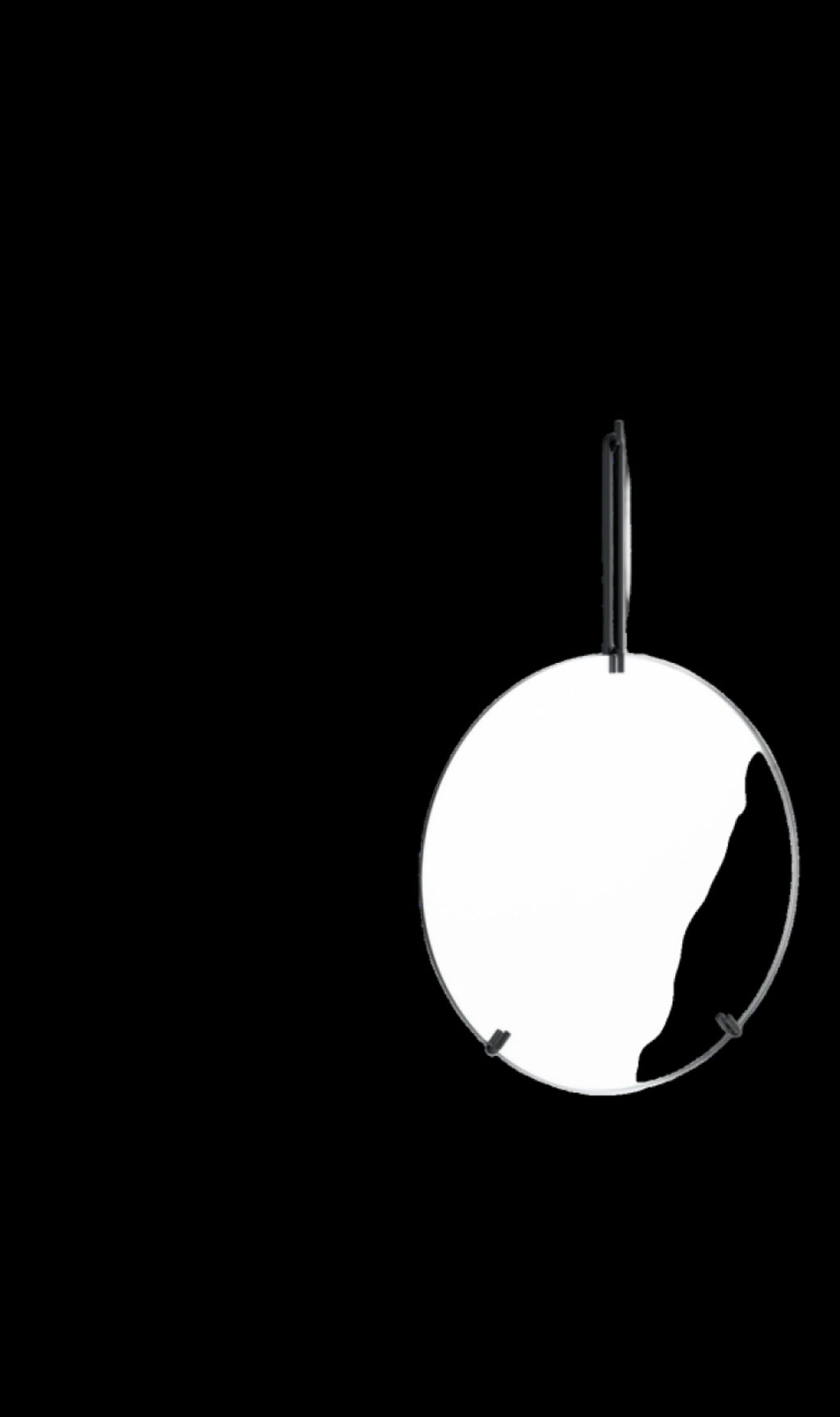 Sleek Black Moebe Wall Mirror Ø30 cm - Minimalist Design with Steel Frame