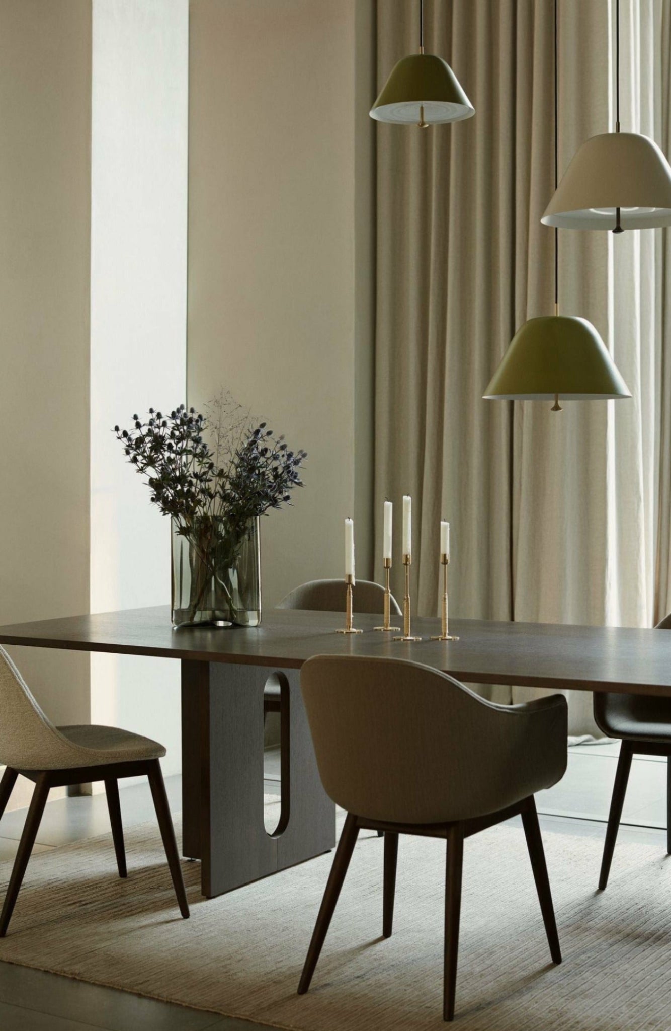 Audo Copenhagen Harbour Dining Dark Stained Oak, Burned Red