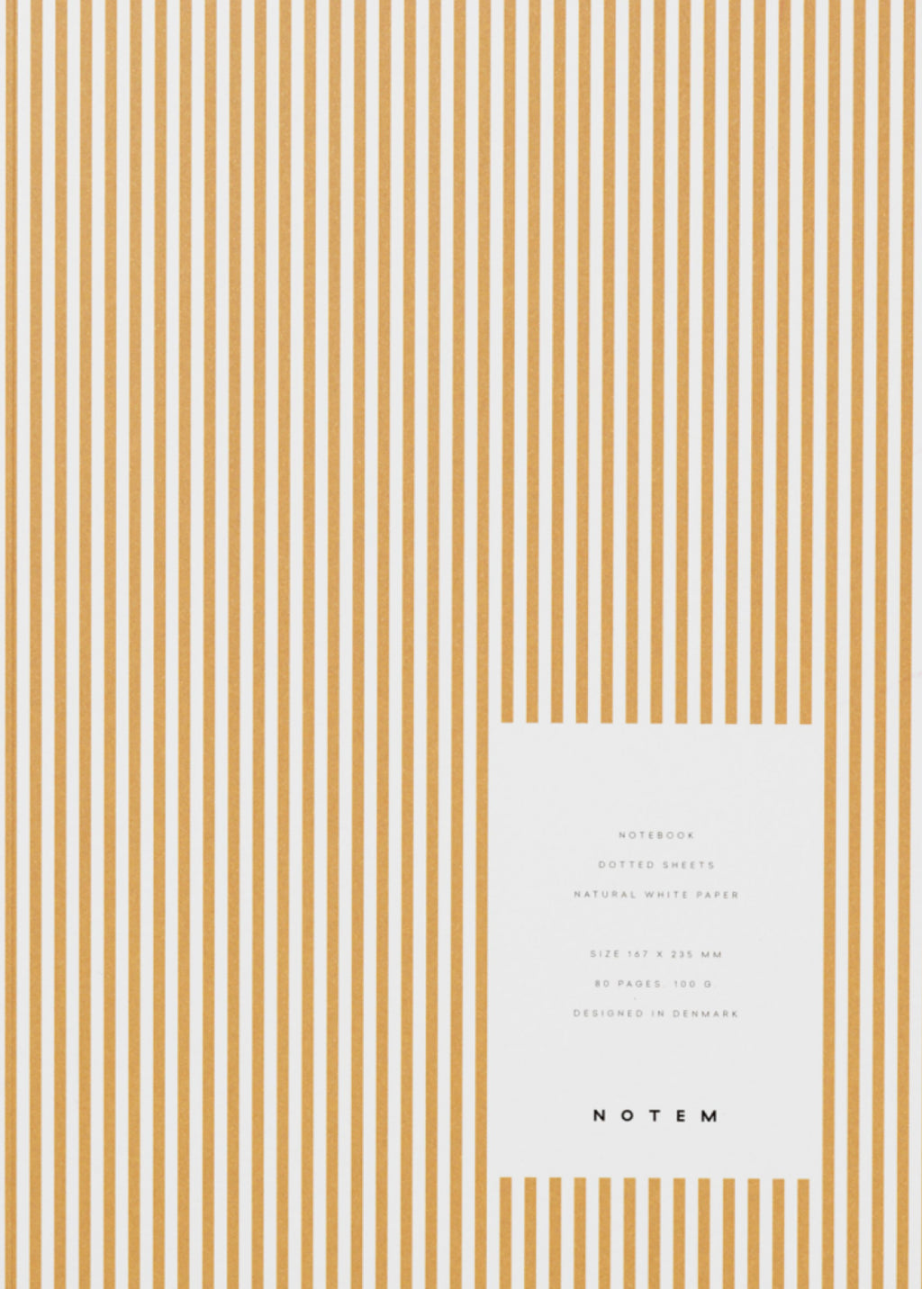 Notem Studio Vita Notebook Medium, Ochre Lines