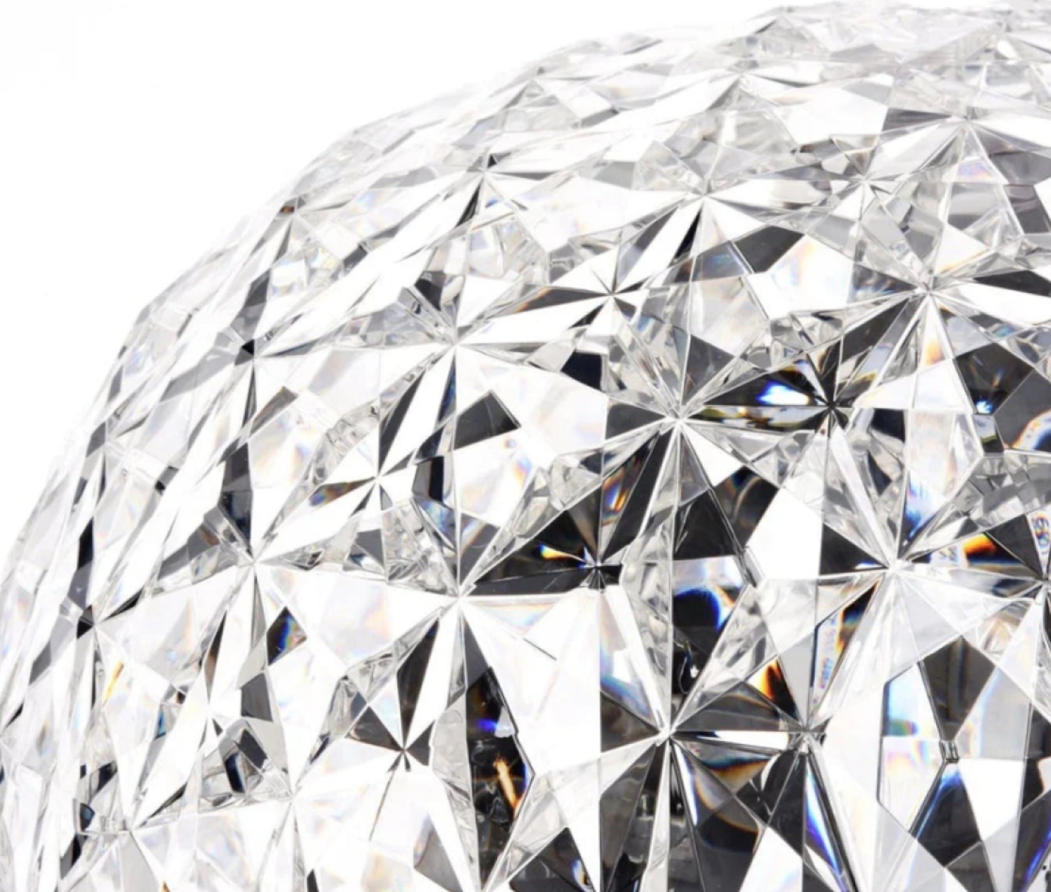 Kartell Planet Table Lamp with Base, Crystal