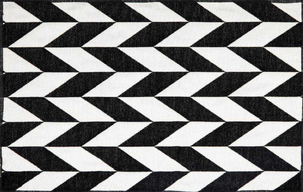 Dutchdeluxes placemat set of 4 Black & White, Fishbone