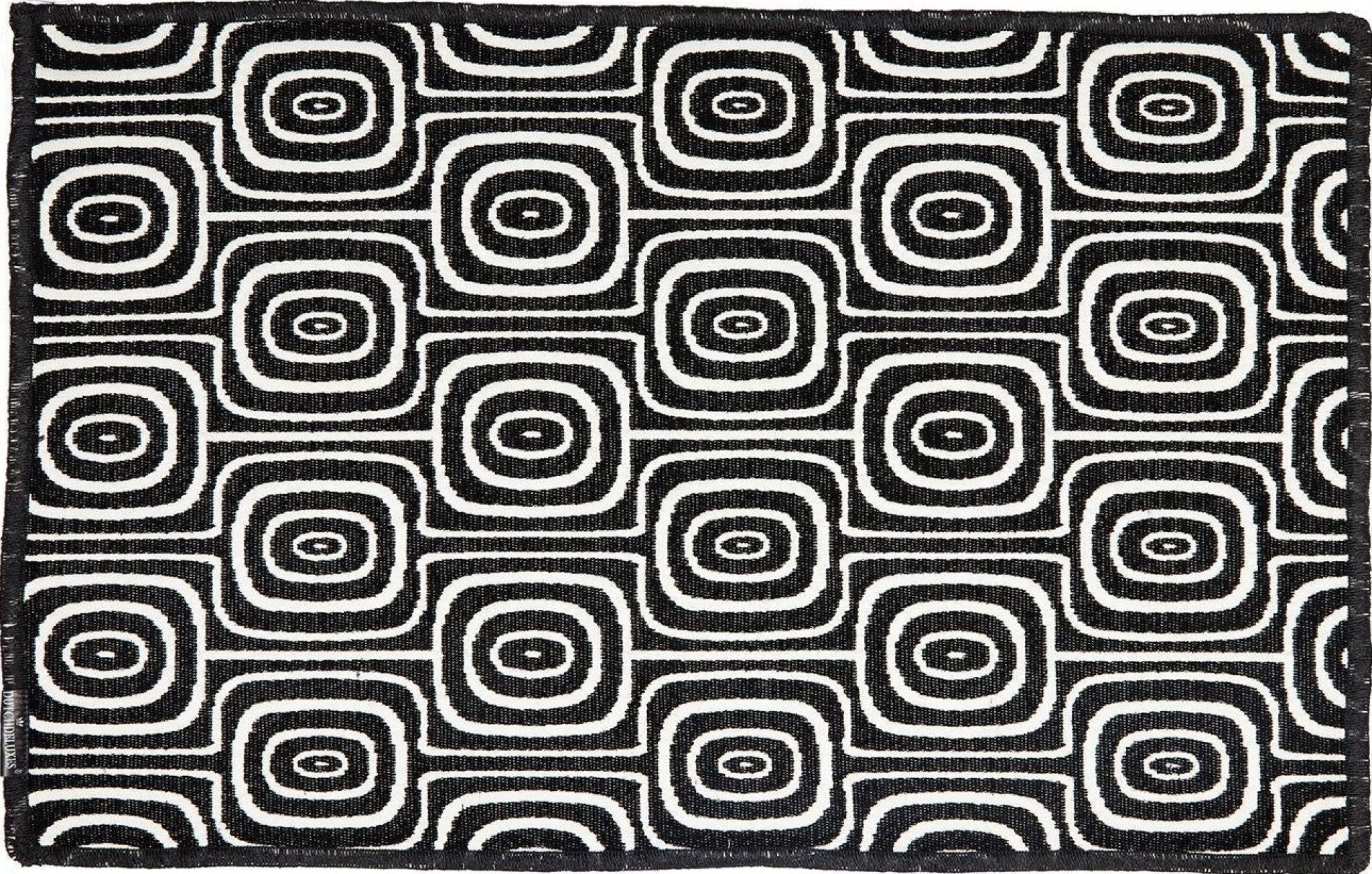 Dutchdeluxes placemat Set of 4 Black & White, Monkey Eyes