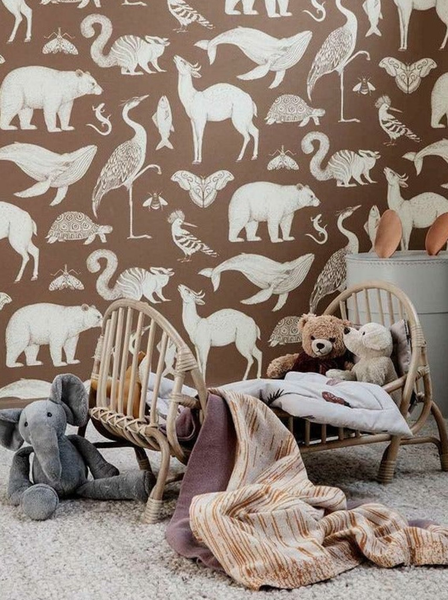 Ferm Living Dusty Rainbow Blanket, Mustard