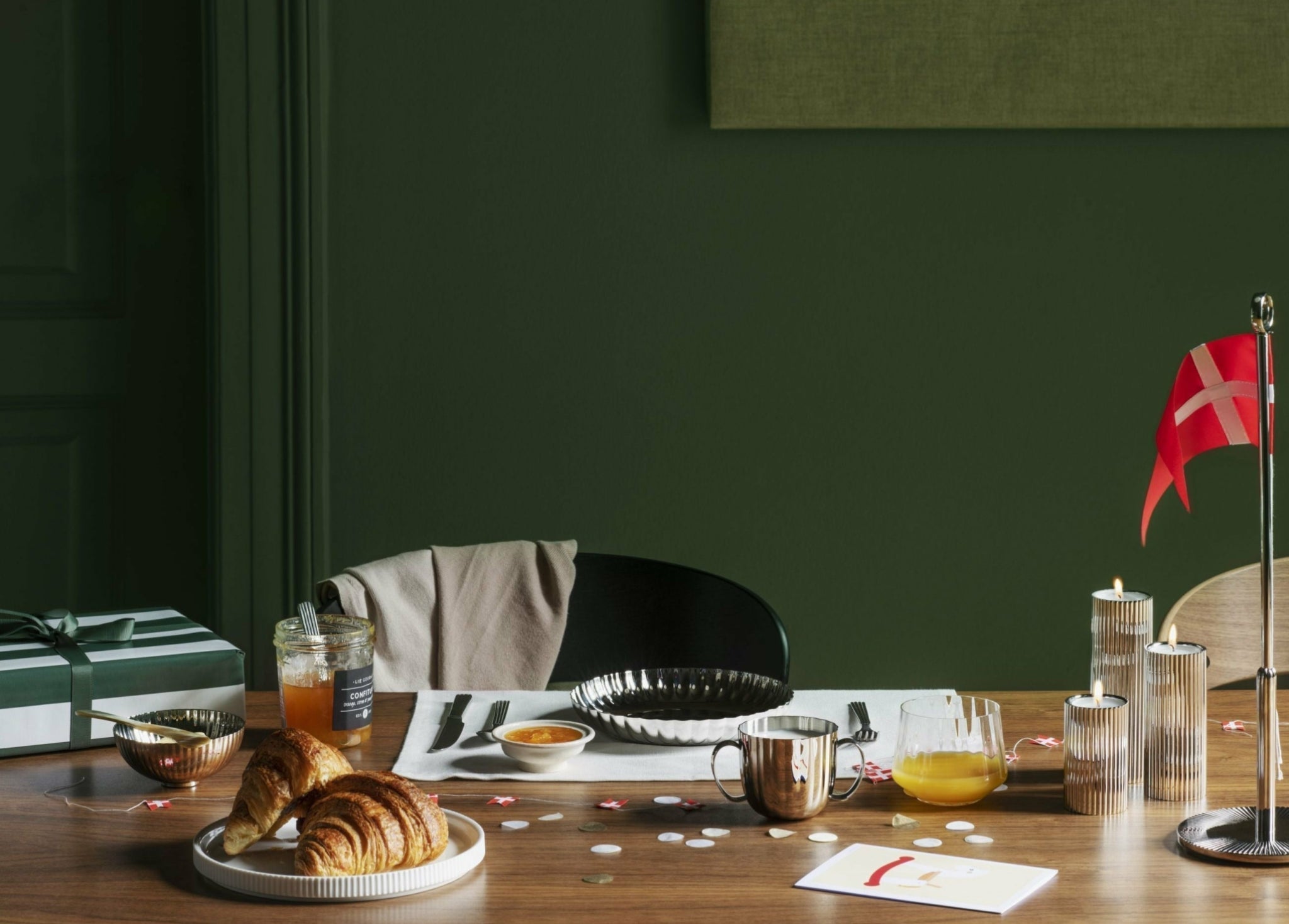 Georg Jensen Bernadotte Tealight & Candle Holder Stainless Steel, Large