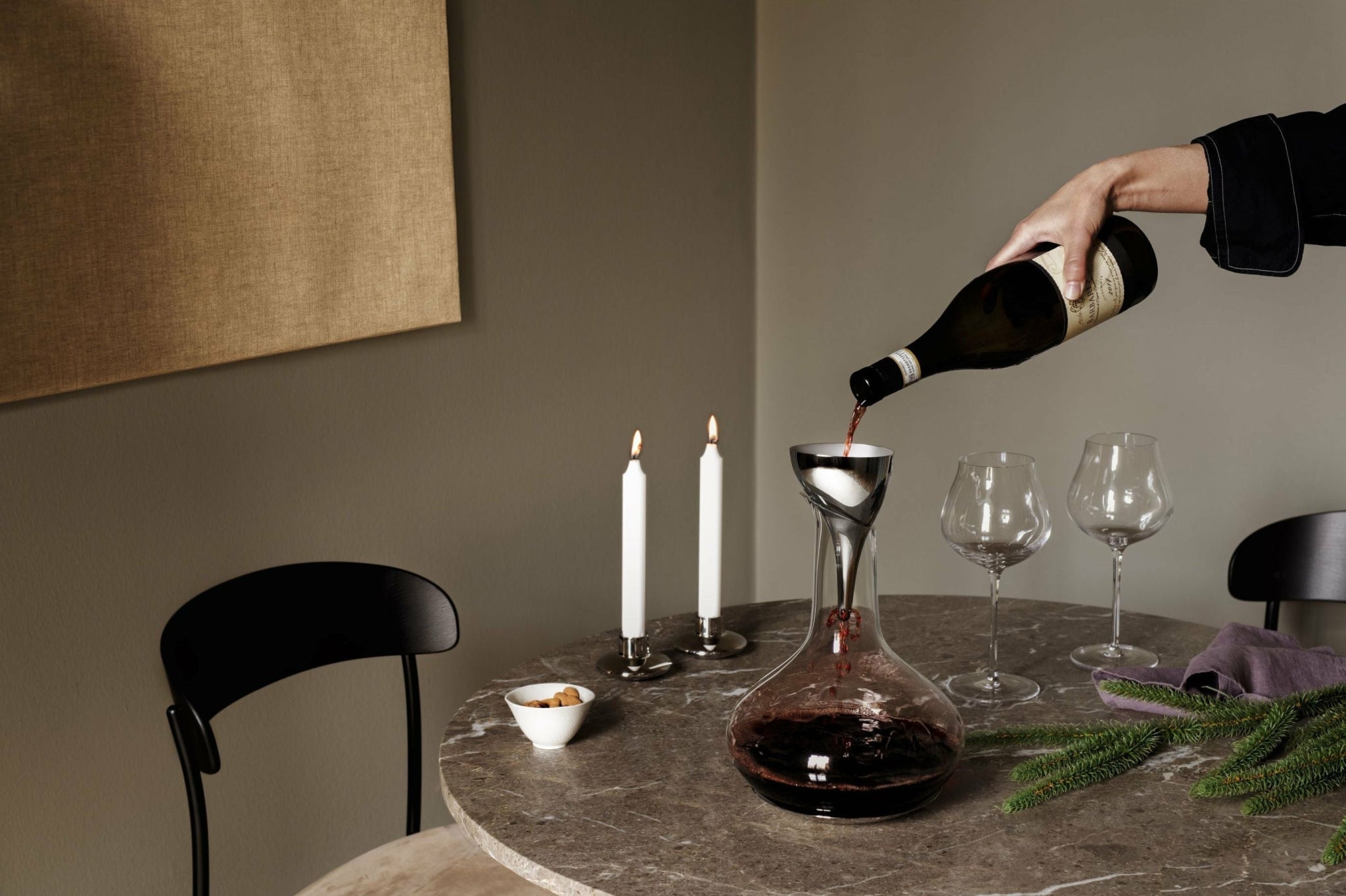 Georg Jensen Sky Funnel For Wine Carafe, Stainless Steel