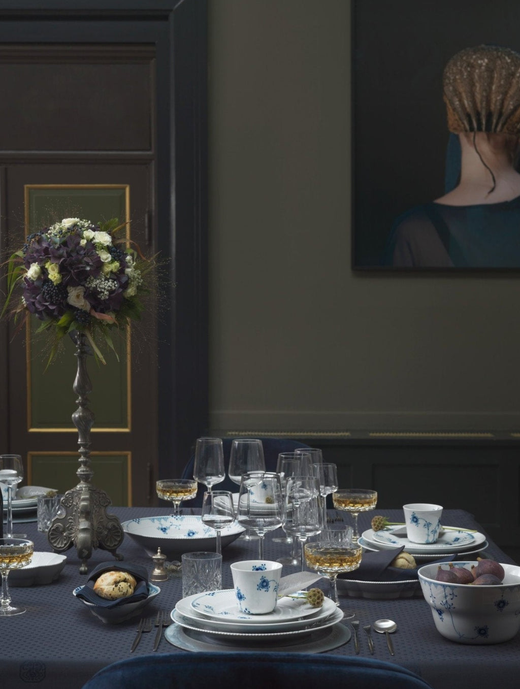 Royal Copenhagen Elements Blue Deep Plate, 25 Cm