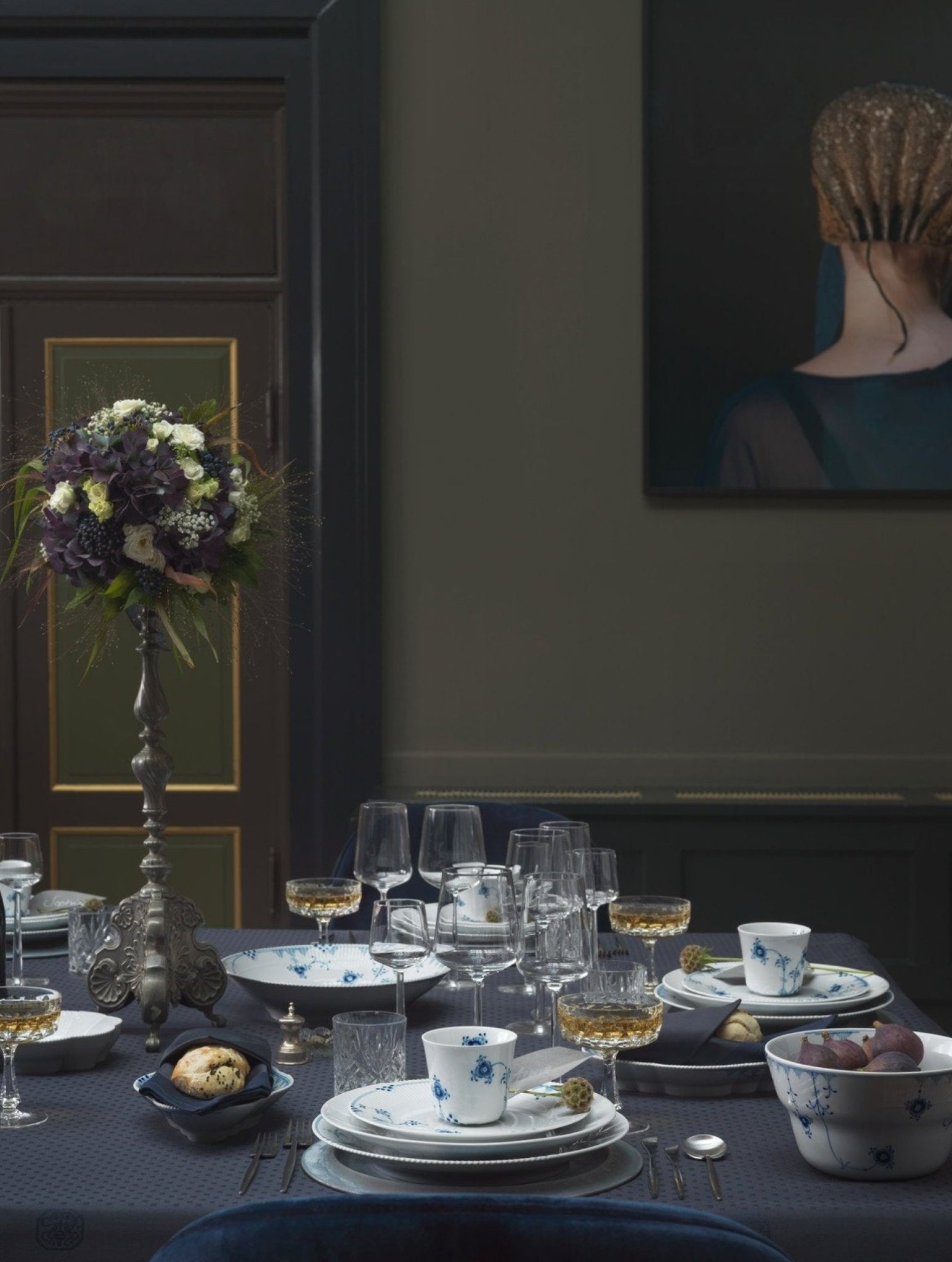 Royal Copenhagen Elements Blue Plate, 28 Cm