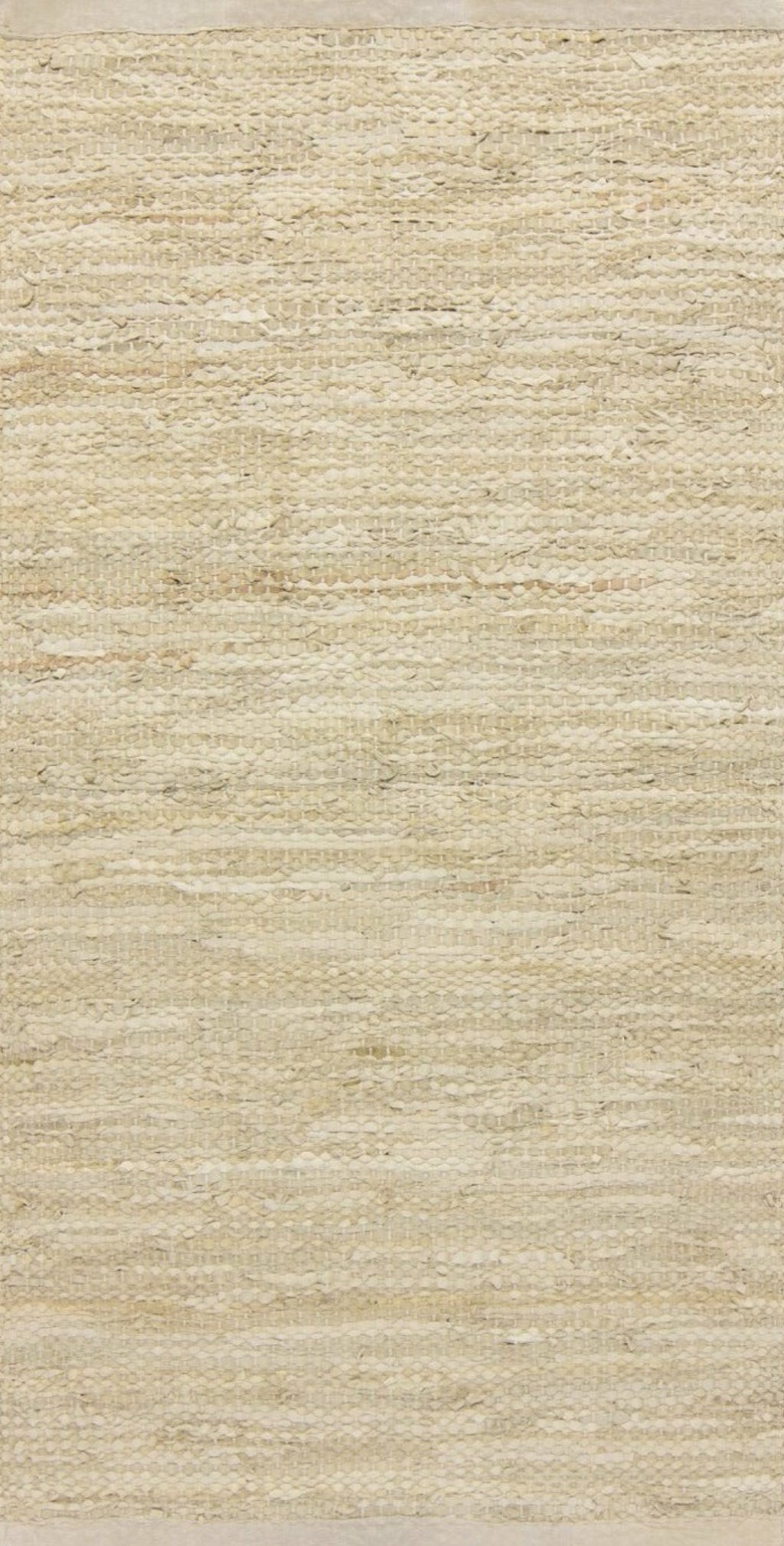 Rug Solid Leather Rug Beige, 75 X 300 Cm