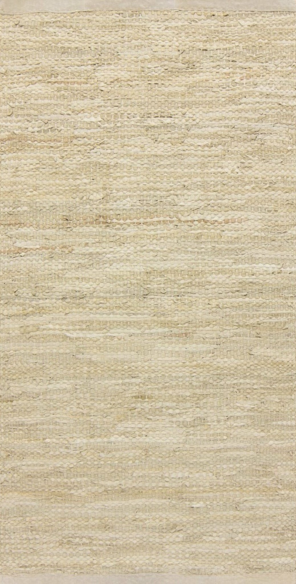 Rug Solid Leather Rug Beige, 75 X 300 Cm