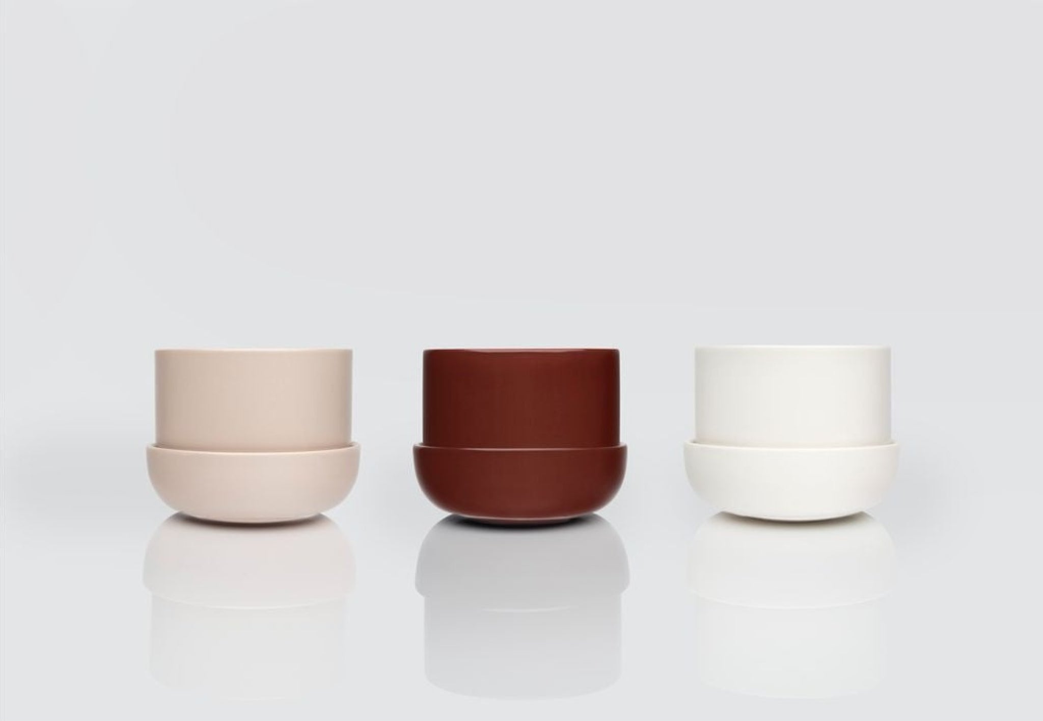 Iittala Nappula flowerpot with saucer 170x130mm, brown