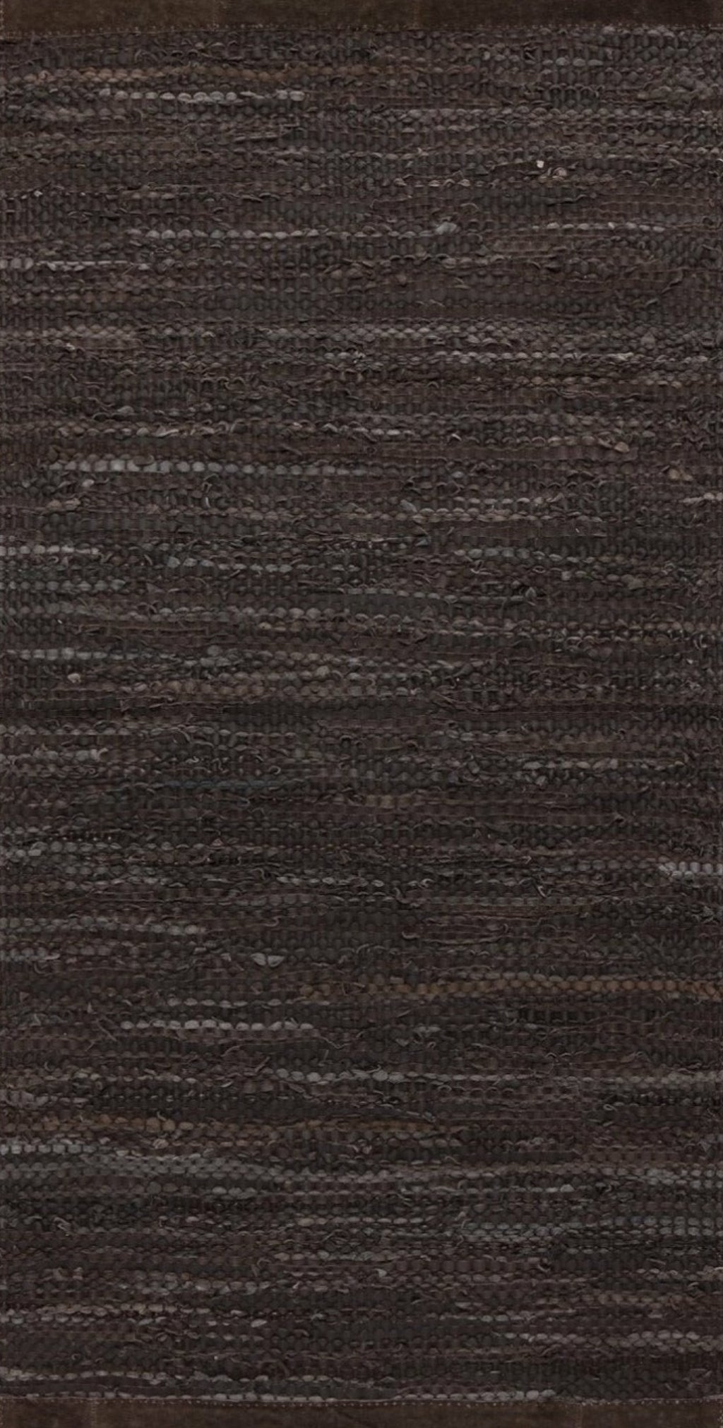 Rug Solid Leather Rug Choco, 75 X 500 Cm