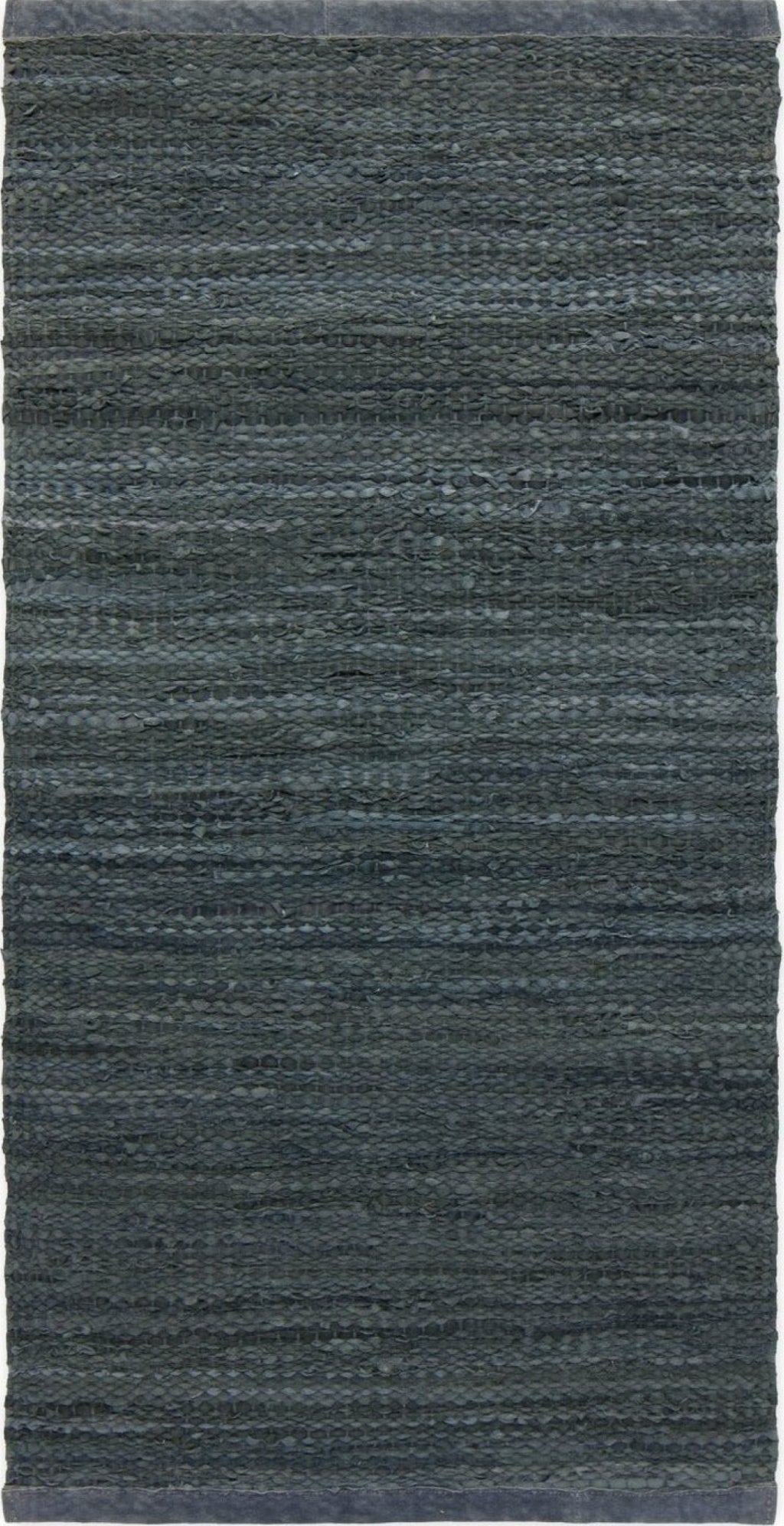Rug Solid Leather Rug Dark Grey, 200 X 300 Cm