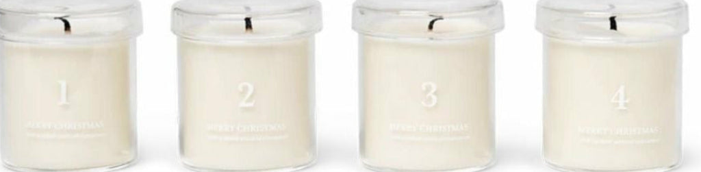 Ferm Living Scented Advent Scented Candles Set Of 4, White