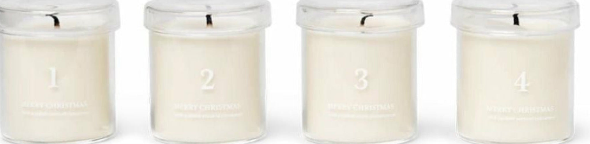 Ferm Living Scented Advent Scented Candles Set Of 4, White