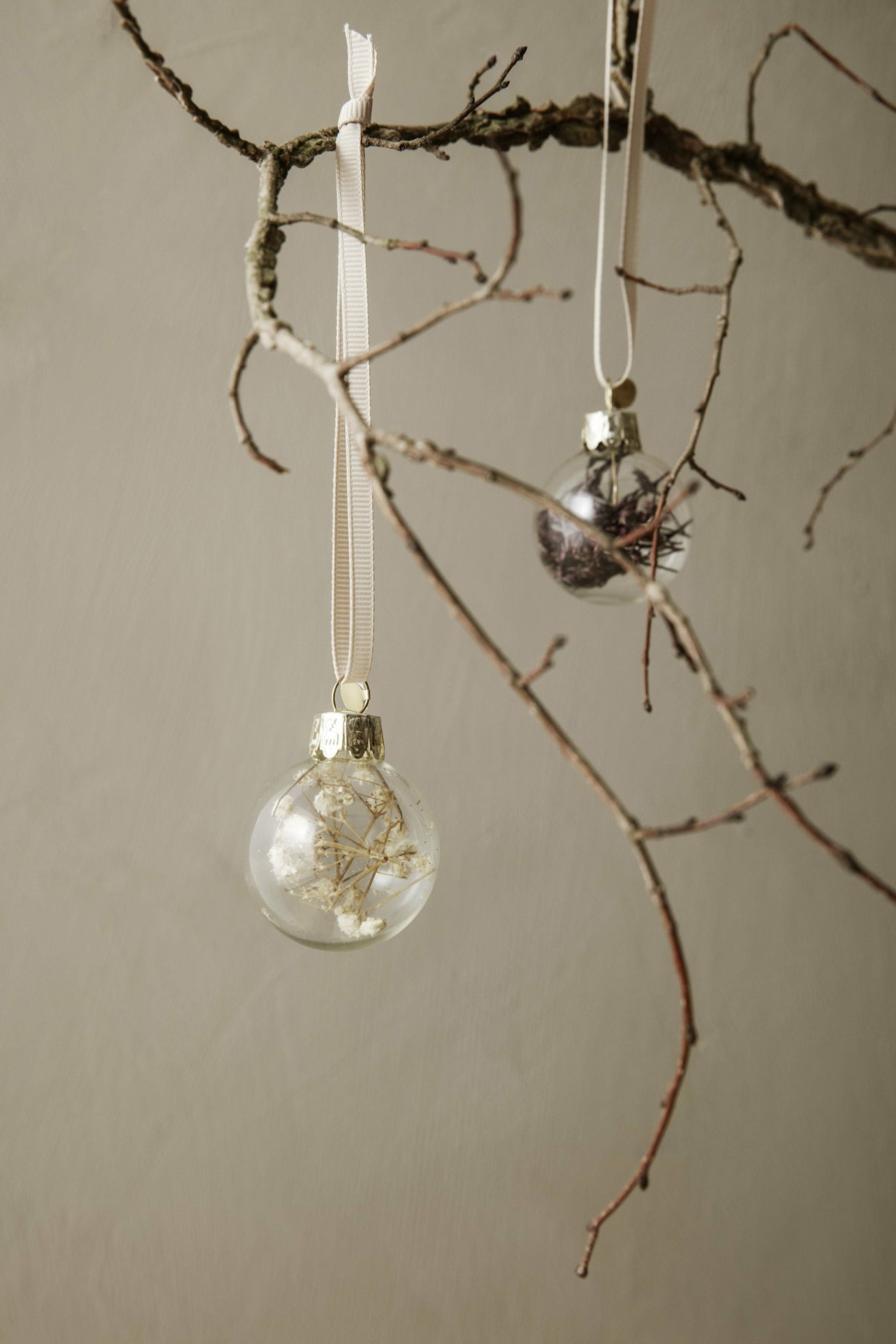 Ferm Living Flora Christmas Tree Decorations Medium Set Of 4, Purple