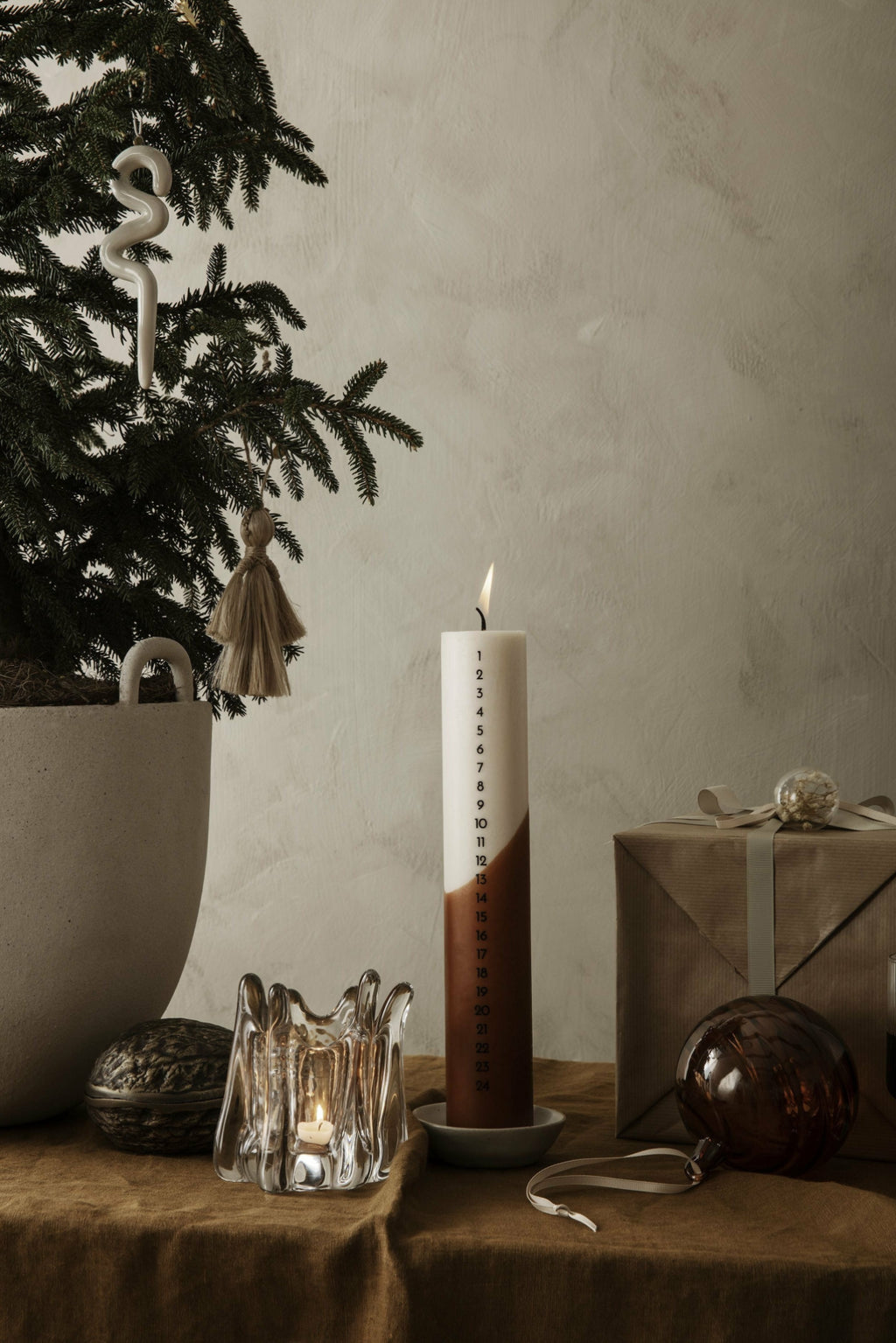 Ferm Living Flora Christmas Tree Decorations Small Set Of 4, Purple