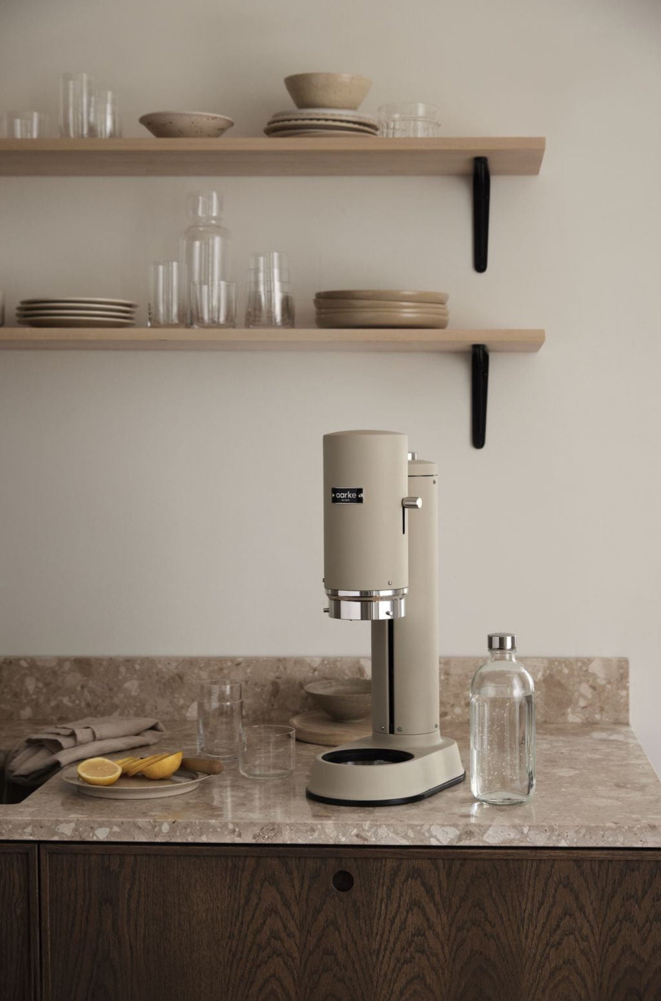 Aarke Carbonator Pro In Sand - Stainless Steel Sparkling Water Maker