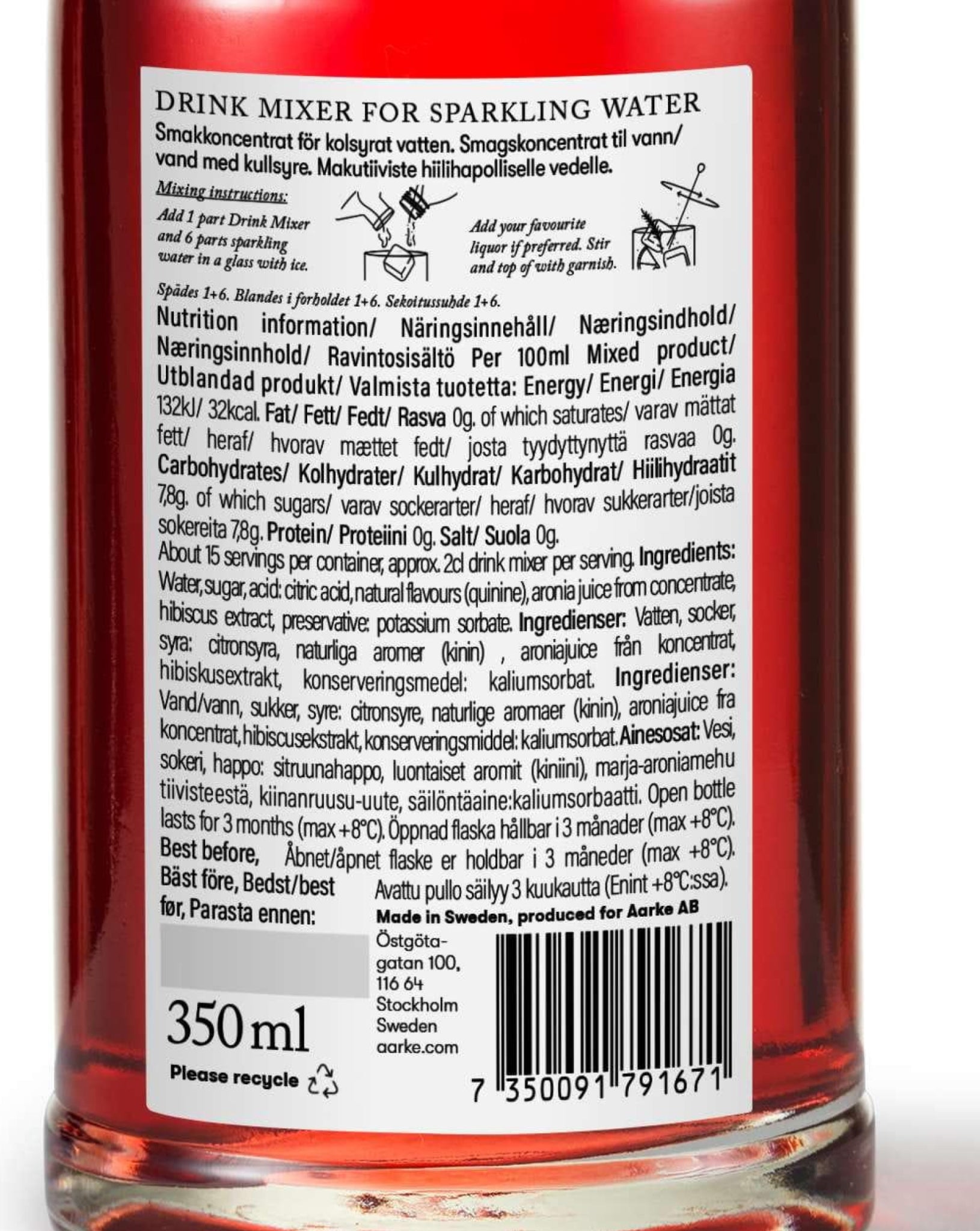 Aarke Bitter Orange Drink Mixer: Refreshing Home Bar Essential, 15 Drinks