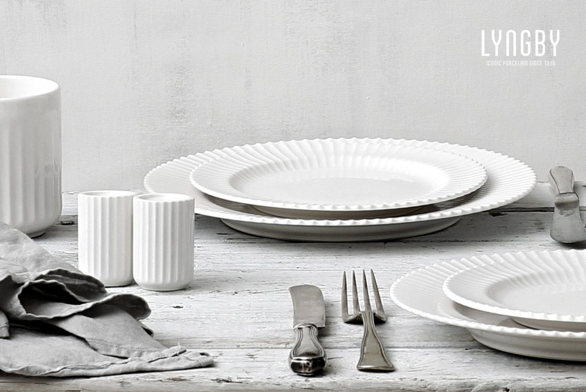 Lyngby Cup White 2pcs, 26cl