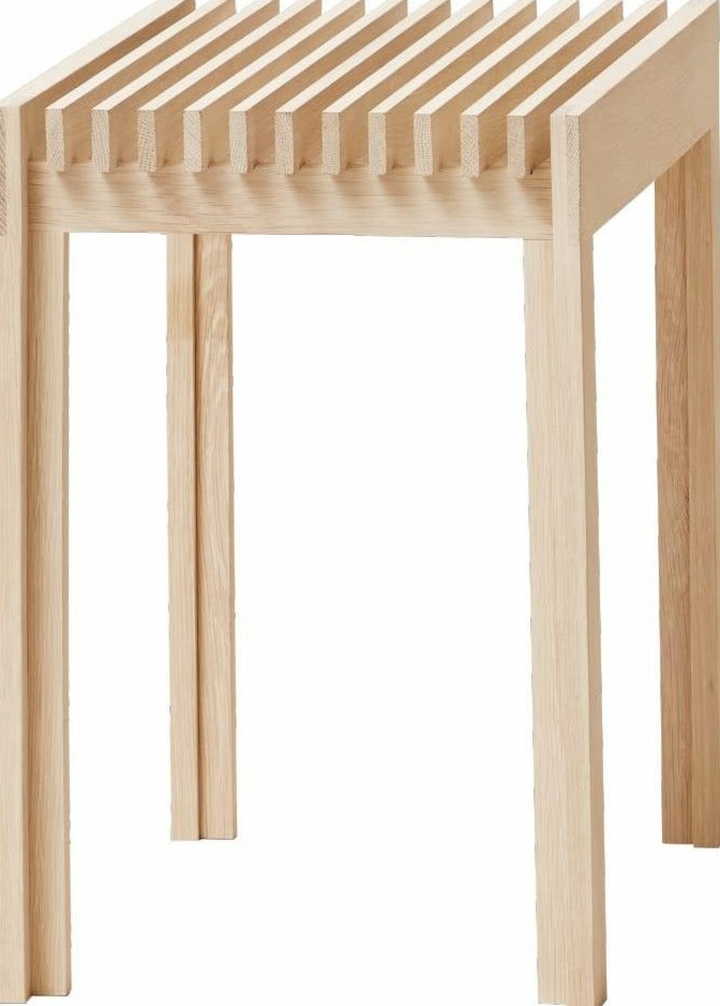 Form & Refine Lightweight Stool, White Oiled Oak — Ultra-light 45cm