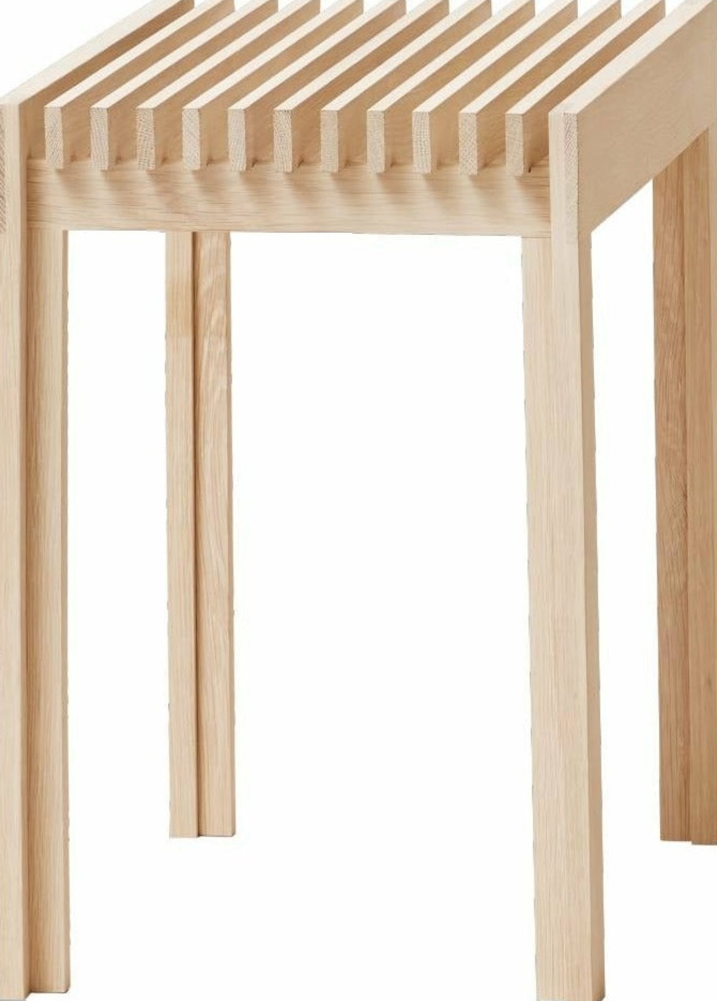 Form & Refine Lightweight Stool, White Oiled Oak — Ultra-Light 45cm