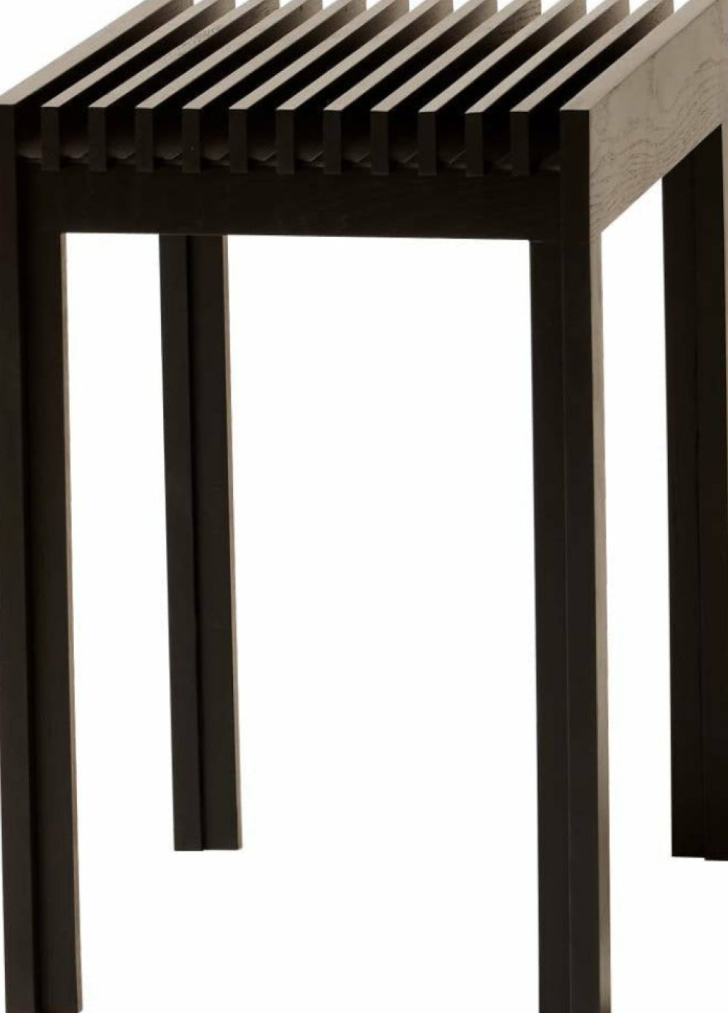 Form & Refine Lightweight Stool — Black-stained Oak, Solid European Oak