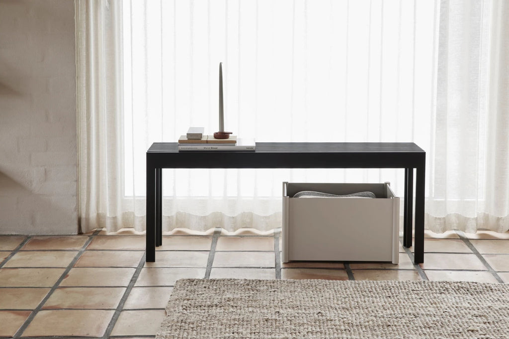 Form & Refine Lightweight Bench. Black Stained Oak